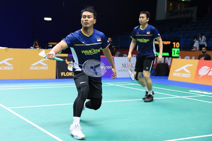 Mohammad Ahsan/Hendra Setiawan di Badminton Asia Championships 2023