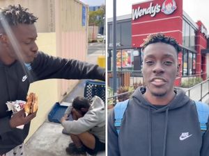 Tega! YouTuber Ini Sengaja Makan Enak di Depan Tunawisma yang Kelaparan