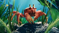 Sebastian di versi live action jauh lebih realistis (tanpa gigi manusia seperti di animasinya). Karakter ini diisi suaranya oleh Daveed Diggs. (Foto: dok. Disney Indonesia)