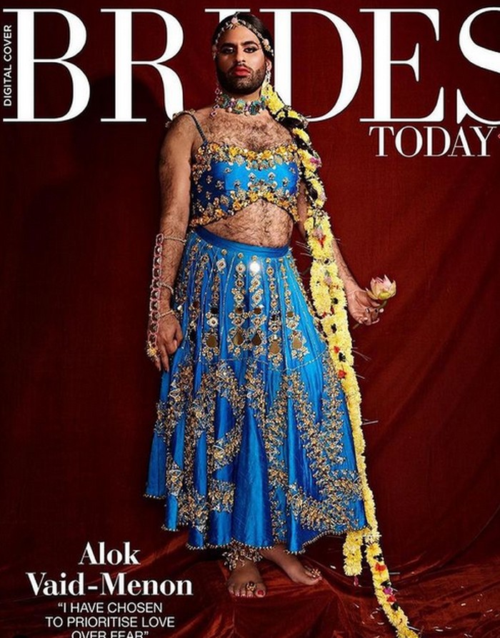 Alok Vaid-Menon di majalah Brides Today India
