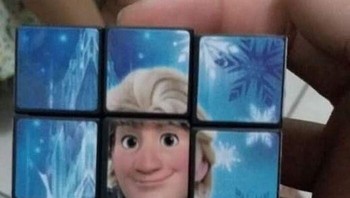 Ketika wajah Elsa digabungkan dengan Kristoff. Foto: nonaestheticsthings via Bored Panda