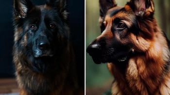 Model gambar AI dilatih pada sekumpulan besar gambar dan keterangan dan pelajari bagaimana keterkaitannya. Foto anjing AI yang sebelah kanan. Foto: THE U.S. SUN / BING / UNSPLASH