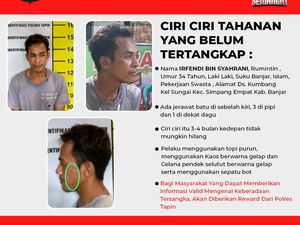 Sayembara Berhadiah Cari Tahanan Polres Tapin Kabur ke Hutan, Ini Tampangnya