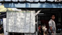 Sebuah papan berisi data pengungsi hingga jumlah bantuan terpampang di sekitar lokasi pengungsian.