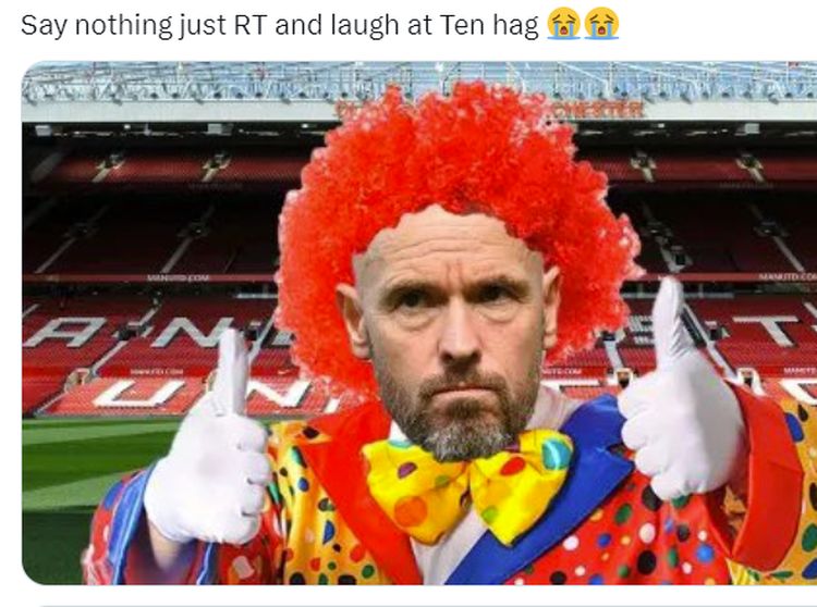 Meme MU Ditahan Imbang Spurs, Ten Hag Jadi Badut