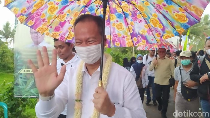 Menteri Perindustrian (Menperin) Agus Gumiwang Kartasasmita di Salaman, Kabupaten Magelang, Jumat (28/4/2023).