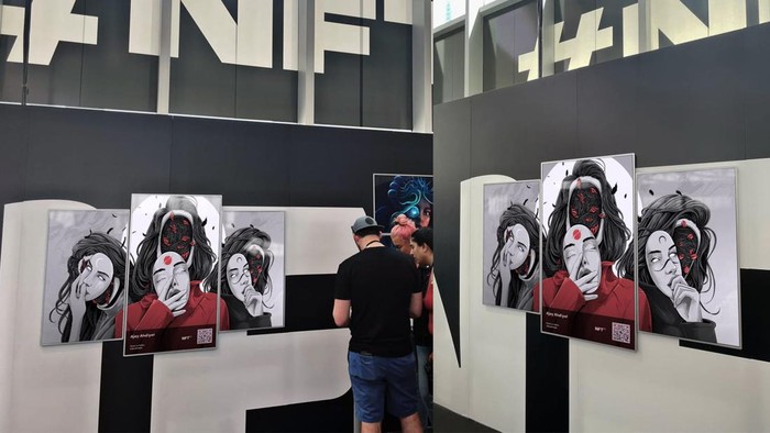 Pameran NFT NYC 2023 di New York.