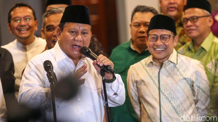 Ketum Gerindra Prabowo Subianto dan Ketum PKB Muhaimin Iskandar atau Cak Imin menegaskan koalisi Gerindra dan PKB sangat solid.