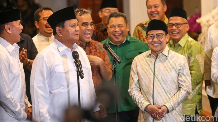 Ketum Gerindra Prabowo Subianto dan Ketum PKB Muhaimin Iskandar atau Cak Imin menegaskan koalisi Gerindra dan PKB sangat solid.