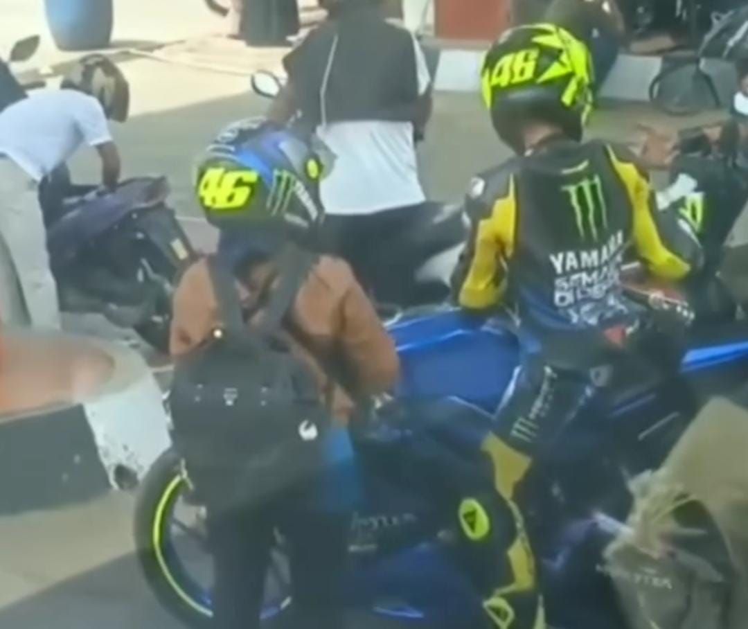 Valentino Rossi KW ikutan mudik Lebaran.