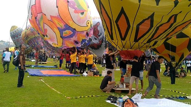 Festival Balon Udara di Stadion Hoegeng, Kota Pekalongan, Sabtu (29/4/2023).