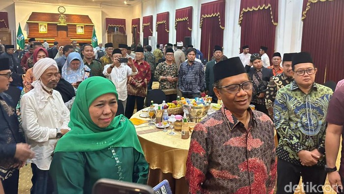 mahfud md halal bihalal dengan khofifah