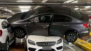 Kecelakaan di parkir bawah tanah bikin mengelus dada. Foto: Bored Panda