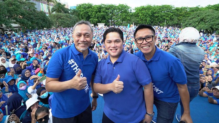 Zulkifli Hasan, Erick Thohir, dan Eko Patrio.