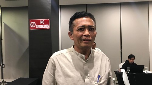 Ketua DPD Partai Gerindra NTB yang juga Bupati Lombok Tengah Lalu Pathul Bahri saat ditemui di Astoria Hotel Mataram pada Sabtu (29/4/2023) malam.