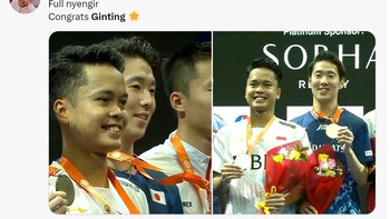 Ginting full senyum.Foto: Twitter