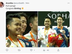 Senyum Kemenangan Ginting Bikin Netizen Klepek-klepek