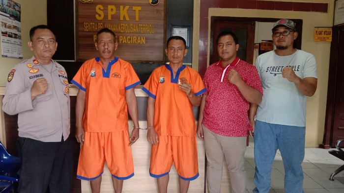 Pelaku pencurian spare part kapal di Paciran saat ditangkap