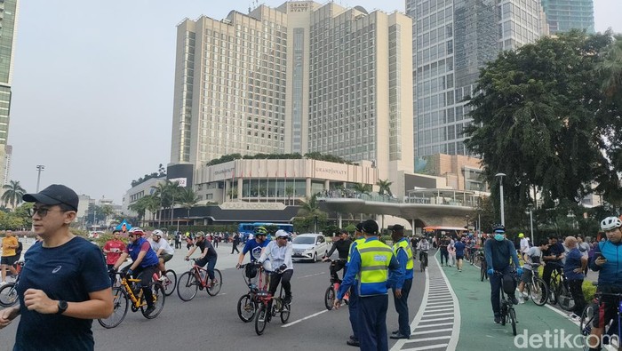Suasana CFD di Bundaran HI pada 30 April 2023 (Dwi Rahmawati/detikcom)