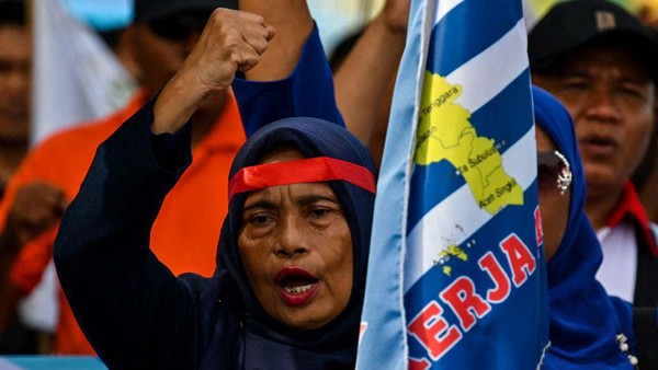 Aksi Hari Buruh di Banda Aceh