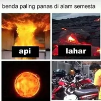 Memang ya jok motor yang diparkir di luar ruangan saat cuaca panas rasanya bisa mengalahkan api, lahar, dan matahari. Bokong auto terpanggang kalau naik. Foto: Facebook/Meme lucu Indonesia