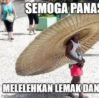 Kalau cuaca panas bisa melelehkan lemak lumayan banget nih jadi bisa auto kurus deh kalau keseringan berjemur di luar. Foto: Facebook