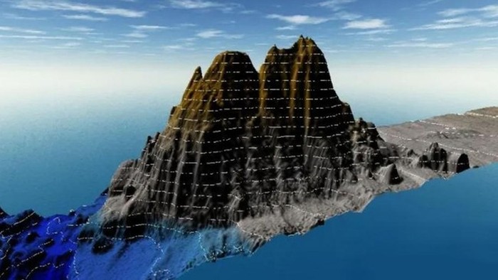 Ilustrasi gunung api bawah laut