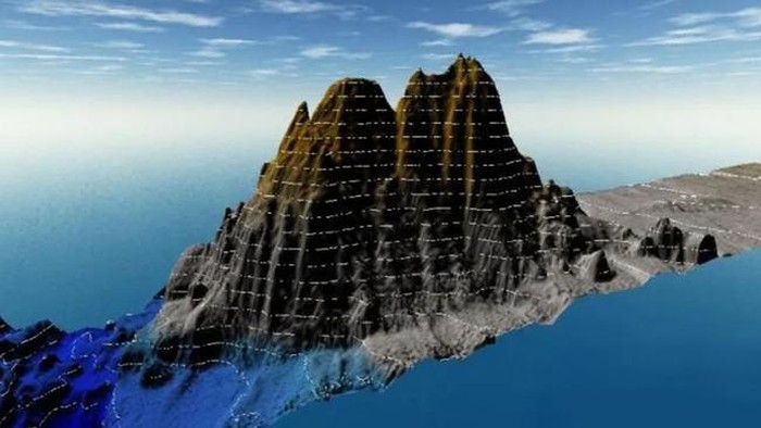 Ilustrasi gunung api bawah laut