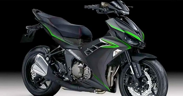 Ilustrasi motor bebek Kawasaki