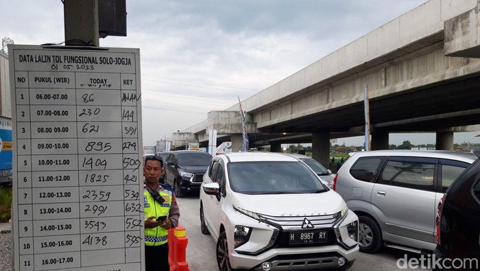 Jalan Tol Fungsional Jogja-Solo resmi ditutup, Senin (1/5/2023). Selama 17 hari beroperasi tol fungsional ini melayani 76.518 kendaraan selama arus mudik dan balik Lebaran 2023.
