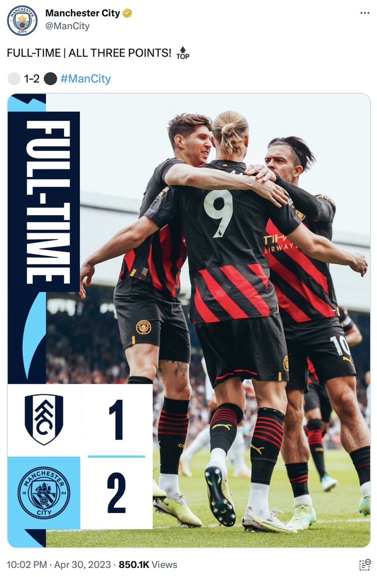 Meme Fulham vs Man City