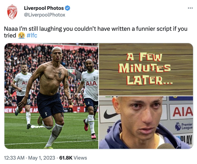 Meme Liverpool vs Tottenham