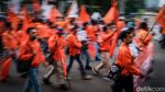 Penampakan Massa Demo May Day Long March di Jakarta