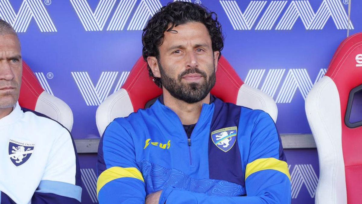 Fabio Grosso Treinador Frosinone Durante Partida Campeonato