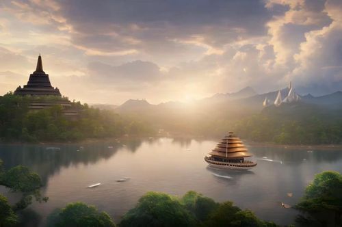 Candi Borobudur dalam tampilan AI