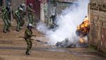 Demo Memanas, Massa Bakar Truk Kontainer di Kenya