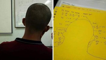 Menyalin tulisan di whiteboard. Foto: instagram.com/nonaestheticsthings