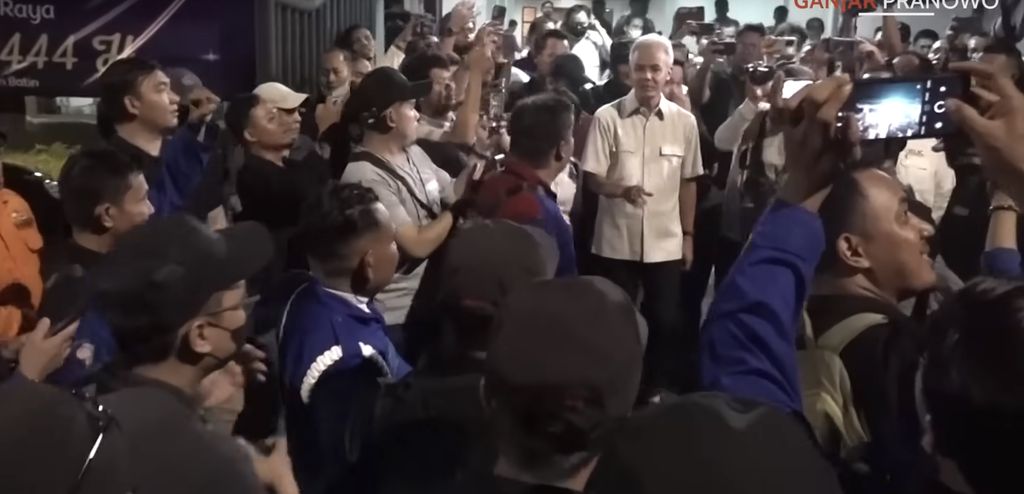 Ganjar Pranowo bertemu buruh. (Tangkapan layar youtube)