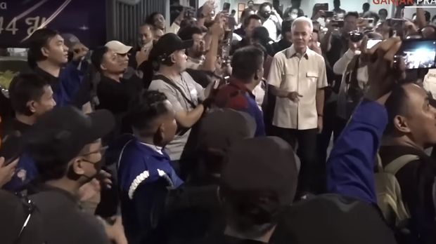 Ganjar Pranowo bertemu buruh. (Tangkapan layar youtube)