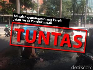 Before-After Perbaikan Sumber Genangan Biang Kerok Jalan Rusak Pondok Indah
