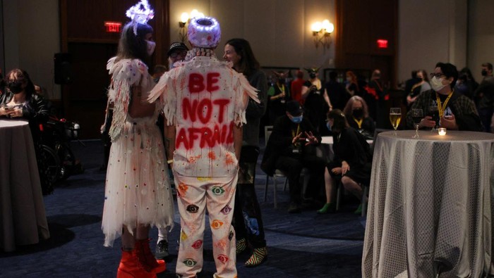 Attendees gather for the Satanic Ball during the Satanic Temple's Satancon 2023, which they call an 
