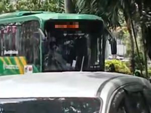 Heboh Running Text 2 Bus Metro Deli di Medan Keluarkan Kata Tak Senonoh