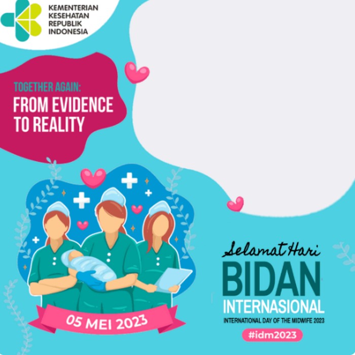 Hari Bidan Internasional 2023 diperingati pada 5 Mei. Untuk memeriahkan peringatannya tahun ini, cek daftar twibbon Hari Bidan Internasional 2023.