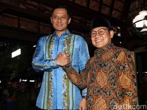 Disambut AHY, Cak Imin Tiba di Cikeas Bertemu SBY
