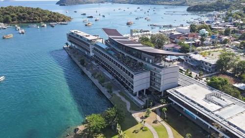 Hotel Meruorah berlokasi di Kawasan Marina, Jalan Soekarno Hatta, Labuan Bajo, Manggarai Barat, NTT. (Dok. Hotel Meruorah)