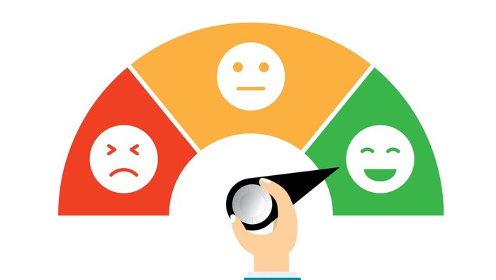 Vector illustration icon emoticon flat design. Concept feedback service, Customer experience scale rating.