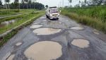 Potret Jalan Rusak Menuju Kota Baru Lampung