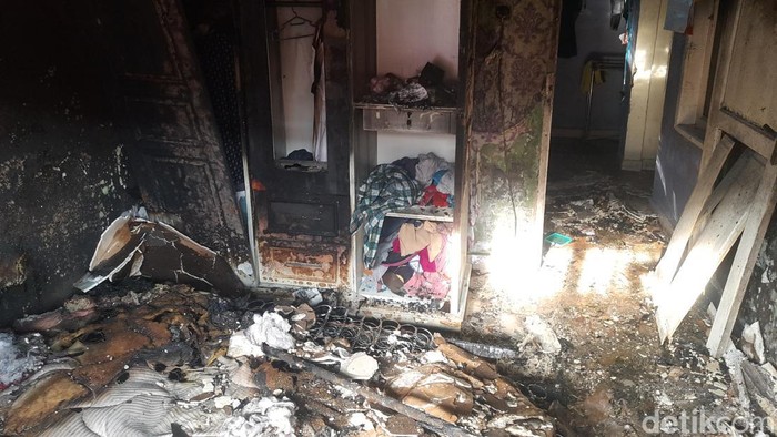 Lokasi rumah balita yang  tewas terbakar di Medan. (Radja Malo Sinaga/detikSumut)