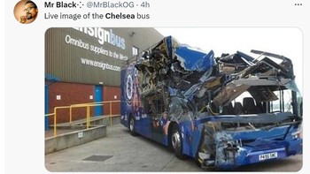 Chelsea diibaratkan bus. Foto: Twitter
