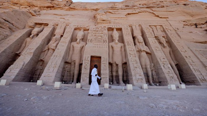 View from outside the 3200-year-old Abu Simbel temple, at the upper reaches of the Nile in Aswan, Egypt, May 1, 2023. REUTERS/Mohamed Abd El Ghany